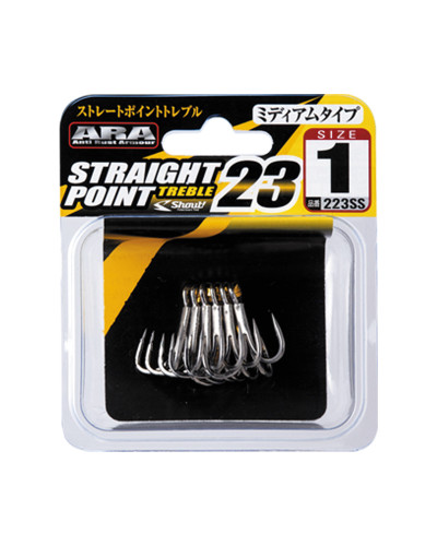 Hameçon Triple Shout 223SS Straight Point Treble 23