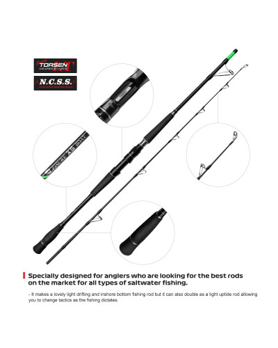 Canne Bateau canne Noeby Leisure X5 Boat Rod BBS602M